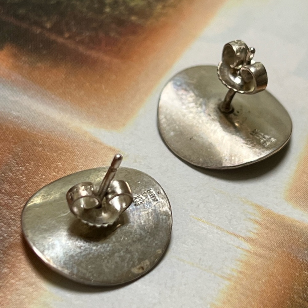 James Avery Sterling Silver Hammered Disc Earrings View 3